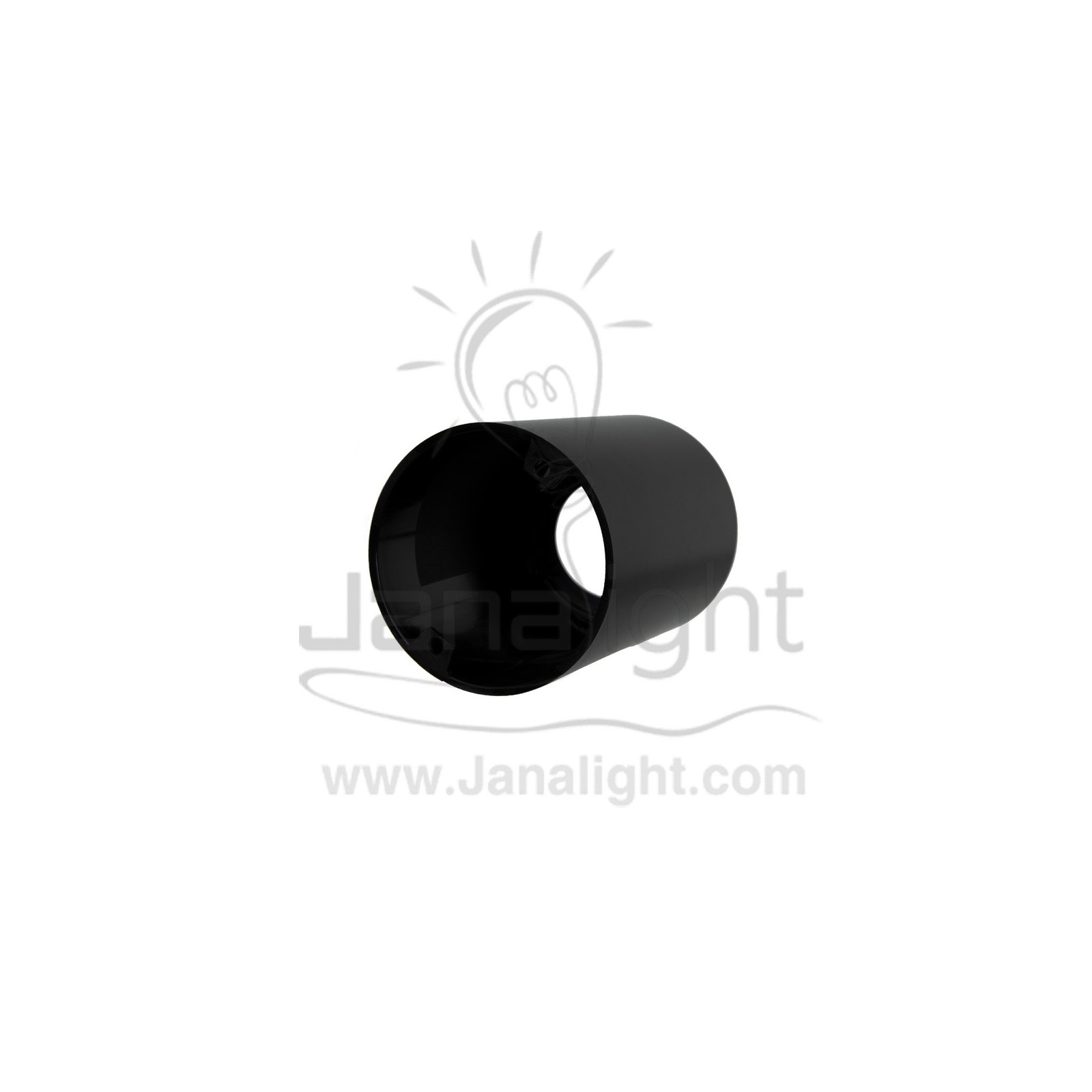 ⁦فريم سبوت سلندر فارغ مدور اسود قلب فضي بلاستك⁩ - الصورة ⁦4⁩